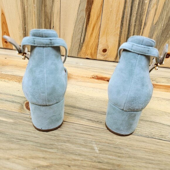 Free People Suede Pale Green "Marigold" Sandals - Size 39 - Picture 5 of 6